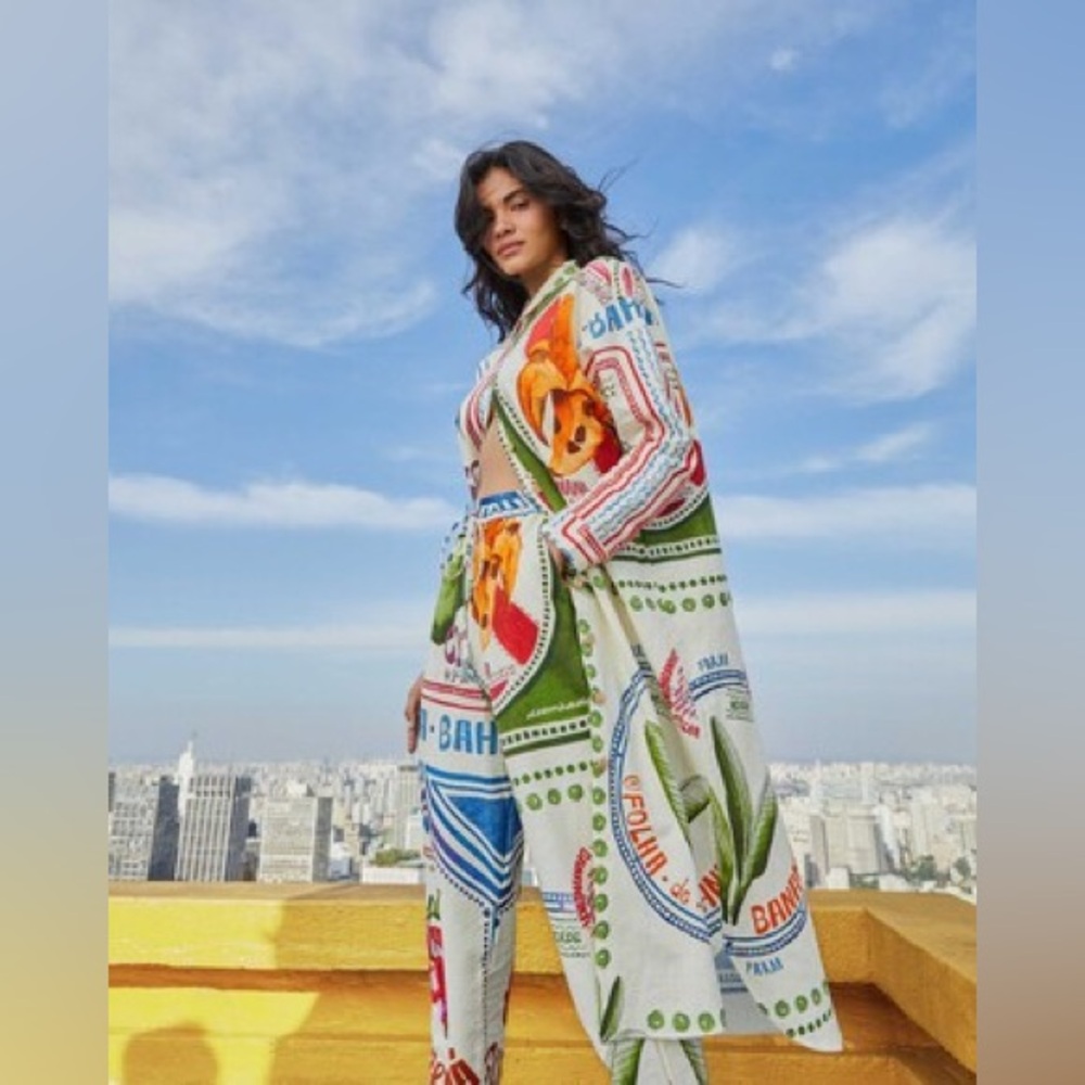 FARM Rio Vibrant Graphic Midi Dress Brand New NWT